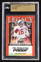 Joe Montana 2024 Leaf Joe Montana Legacy Base Auto Pre-Production Proof Prismatic Red #NNO #1/1 (Leaf Encapsulated) at PristineAuction.com