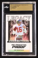 Joe Montana 2024 Leaf Joe Montana Legacy Base Auto Pre-Production Proof Prismatic White #NNO #1/1 (Leaf Encapsulated) at PristineAuction.com
