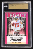 Joe Montana 2024 Leaf Joe Montana Legacy Base Auto Pre-Production Proof Prismatic Pink #NNO #1/1 (Leaf Encapsulated) at PristineAuction.com