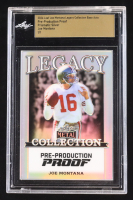 Joe Montana 2024 Leaf Joe Montana Legacy Base Auto Pre-Production Proof Prismatic Silver #NNO #1/1 (Leaf Encapsulated) at PristineAuction.com