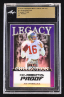 Joe Montana 2024 Leaf Joe Montana Legacy Base Auto Pre-Production Proof Prismatic Purple #NNO #1/1 (Leaf Encapsulated) at PristineAuction.com
