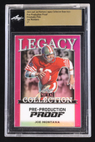 Joe Montana 2024 Leaf Joe Montana Legacy Base Auto Pre-Production Proof Prismatic Pink #NNO #1/1 (Leaf Encapsulated) at PristineAuction.com