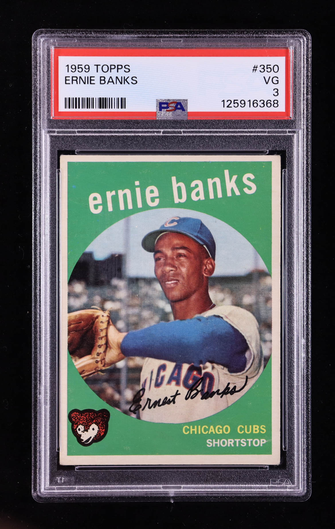 Ernie Banks 1959 Topps #350 (PSA 3) at PristineAuction.com Ernie Banks 1959 Topps #350 (PSA 3) at PristineAuction.com