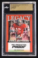 Joe Montana 2024 Leaf Joe Montana Legacy Base Auto Pre-Production Proof Prismatic Red #NNO #1/1 (Leaf Encapsulated) at PristineAuction.com