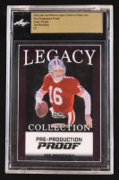 Joe Montana 2024 Leaf Joe Montana Legacy Base Auto Pre-Production Proof Clear Purple #NNO #1/1 (Leaf Encapsulated) at PristineAuction.com