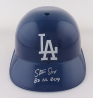 Steve Sax Signed Dodgers Full-Size Batting Helmet Inscribed "82 NL ROY" (Schwartz) at PristineAuction.com