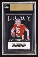 Joe Montana 2024 Leaf Joe Montana Legacy Base Auto Pre-Production Proof Clear Platinum #NNO #1/1 (Leaf Encapsulated) at PristineAuction.com
