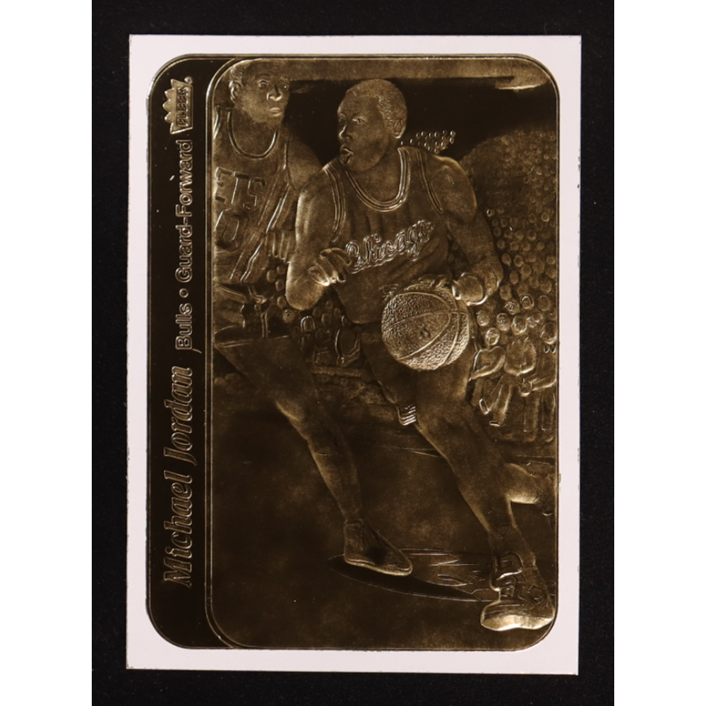 Michael Jordan 1994-00 Bleachers 23 Karat Gold #NNO '86-87 Fleer Sticker White BD at PristineAuction.com
