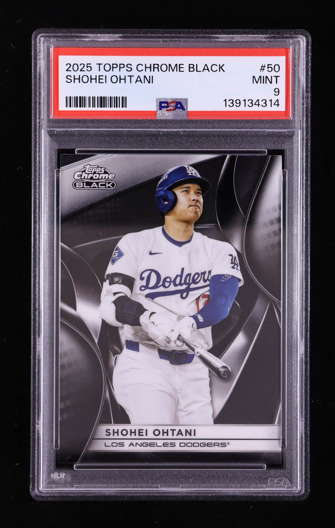Shohei Ohtani 2025 Topps Chrome Black #50 (PSA 9) at PristineAuction.com Shohei Ohtani 2025 Topps Chrome Black #50 (PSA 9) at PristineAuction.com