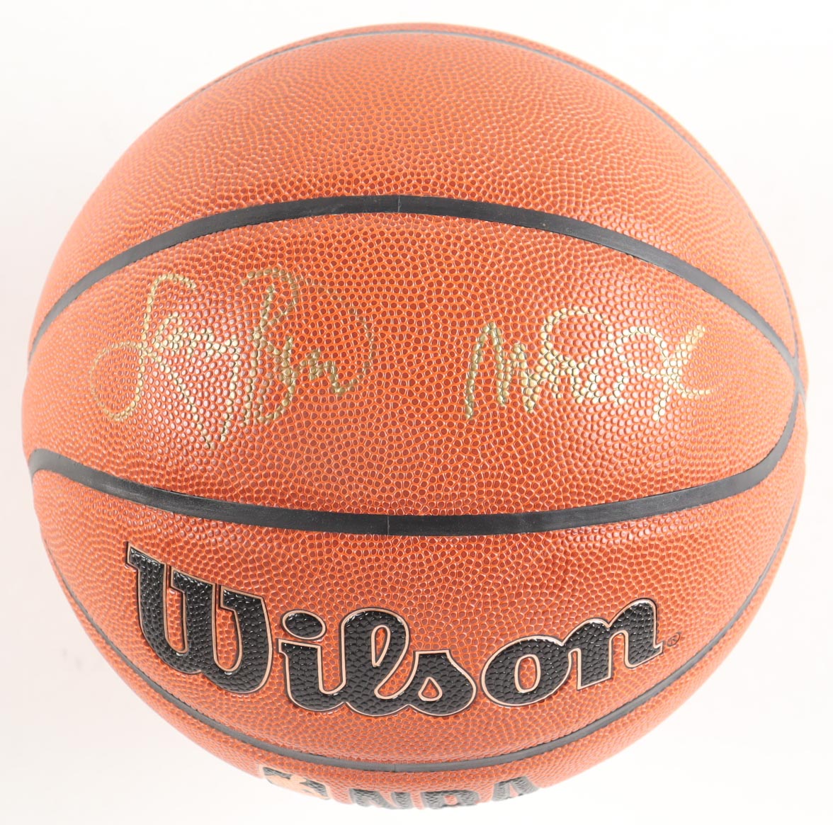 Larry Bird & Magic Johnson Signed NBA Basketball with Display Case (Beckett & PSA) at PristineAuction.com Larry Bird & Magic Johnson Signed NBA Basketball with Display Case (Beckett & PSA) at PristineAuction.com