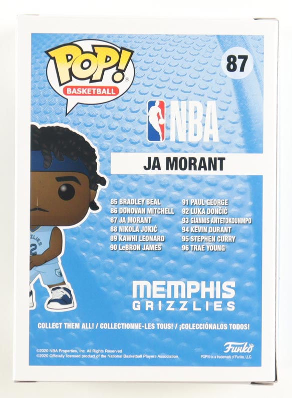 Ja Morant "Memphis Grizzlies" #87 Funko Pop! Vinyl Figure (JSA) at PristineAuction.com Ja Morant "Memphis Grizzlies" #87 Funko Pop! Vinyl Figure (JSA) at PristineAuction.com