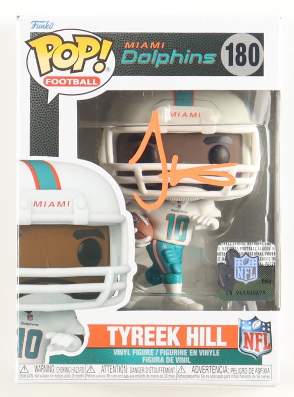 Tyreek Hill Signed Dolphins #180 Funko Pop! Vinyl Figure (JSA) at PristineAuction.com Tyreek Hill Signed Dolphins #180 Funko Pop! Vinyl Figure (JSA) at PristineAuction.com