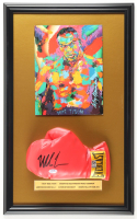 Mike Tyson Signed Custom Framed Boxing Glove Display with Leroy Neiman Art Print On-Site Program (PSA & Tyson) at PristineAuction.com