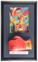 Mike Tyson Signed Custom Framed Boxing Glove Display with Leroy Neiman Art Print On-Site Program (PSA & Tyson) at PristineAuction.com