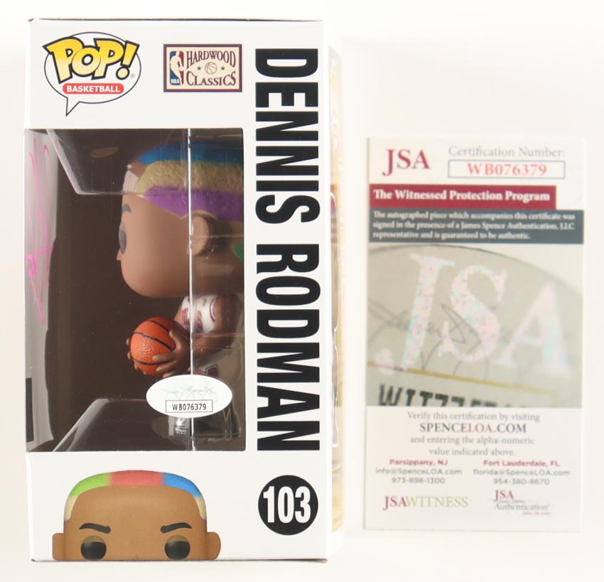 Dennis Rodman Signed Bulls #103 Funko Pop! Vinyl Figure (JSA) at PristineAuction.com Dennis Rodman Signed Bulls #103 Funko Pop! Vinyl Figure (JSA) at PristineAuction.com