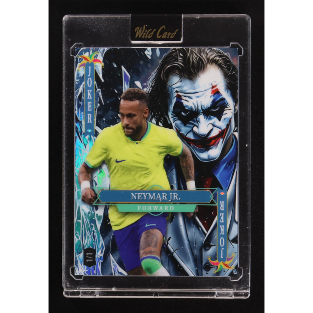 Neymar Jr. 2025 Wild Card Jokers Wild Joker Rainbow Foil #SDJWM-NJNa09 #1/1 at PristineAuction.com