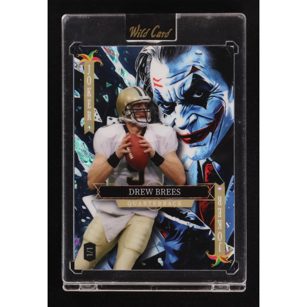 Drew Brees 2025 Wild Card Jokers Wild Joker Kaleidoscope #SDJWM-DBNj07 #1/1 at PristineAuction.com