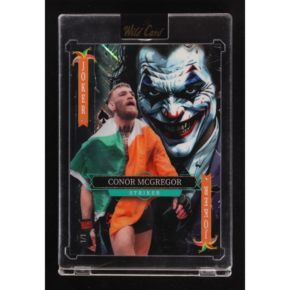 Conor McGregor 2025 Wild Card Jokers Wild Joker Cross Hatch Foil #SDJWM-CMNf10 #1/1 at PristineAuction.com