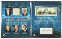 "Living Presidents" Merrick Mint Deluxe Commemorative $2 Bill with (5) Colorized State Quarters & Display Folder at PristineAuction.com
