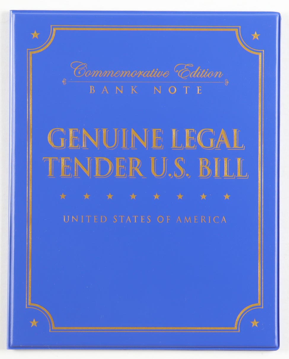 Donald Trump Genuine Legal Tender Colorized U.S. $2.00 Two Dollar Bill Commemorative Edition Bank Note with Folder at PristineAuction.com Donald Trump Genuine Legal Tender Colorized U.S. $2.00 Two Dollar Bill Commemorative Edition Bank Note with Folder at PristineAuction.com