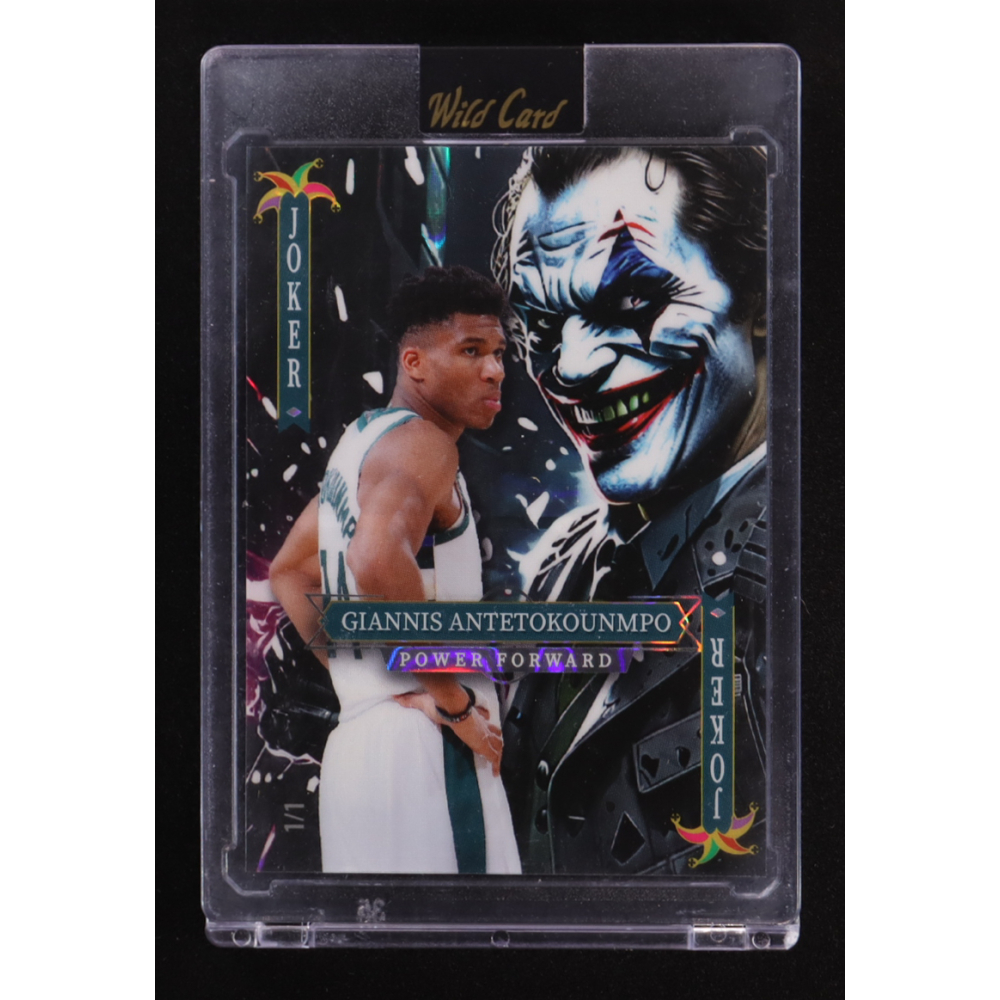 Giannis Antetokounmpo 2025 Wild Card Jokers Wild Joker Lava #SDJWM-GANn05 #1/1 at PristineAuction.com