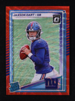 Jaxson Dart 2025 Donruss Optic Rated Rookies Preview Red Wave #400 RC at PristineAuction.com