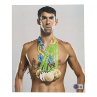Michael Phelps Signed 8x10 Photo (Beckett) at PristineAuction.com