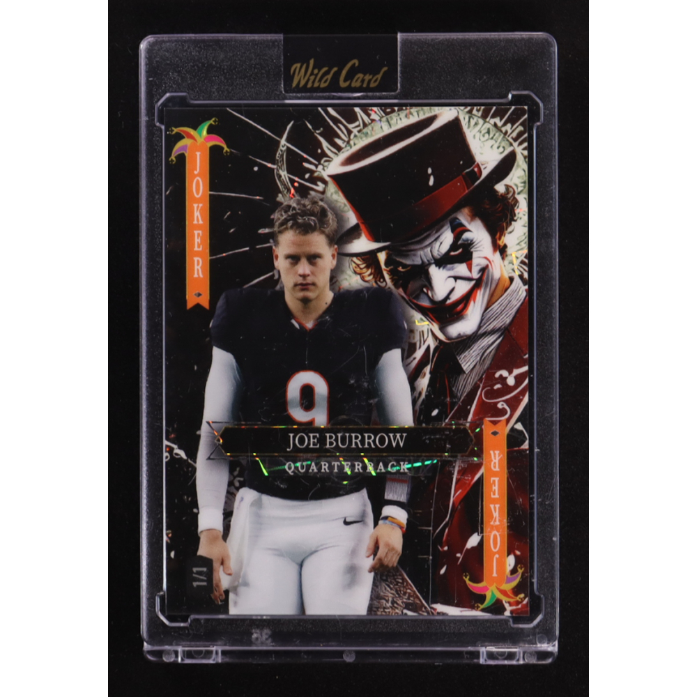 Joe Burrow 2025 Wild Card Jokers Wild Joker Lazer #SDJWM-JBNq03 #1/1 at PristineAuction.com