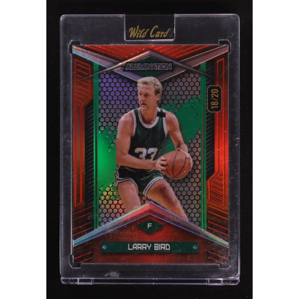 Larry Bird 2024 Wild Card Alumination Orange Rainbow Foil #BCLB #18/20 at PristineAuction.com