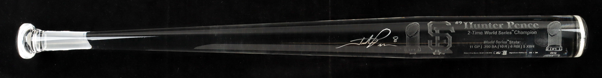 Hunter Pence Signed Giants Acrylic Commemorative Baseball Bat (JSA & USA SM) at PristineAuction.com Hunter Pence Signed Giants Acrylic Commemorative Baseball Bat (JSA & USA SM) at PristineAuction.com