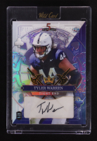 Tyler Warren 2024 Wild Card 5 Card Draw Stacked Deck Autographs Jack Of Clubs Color Match Rainbow Foil #SDJC-TWA #1/1 RC at PristineAuction.com
