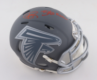 Andre Rison Signed Falcons Slate Alternate Speed Mini Helmet Inscribed "Bad Moon" (Schwartz) at PristineAuction.com
