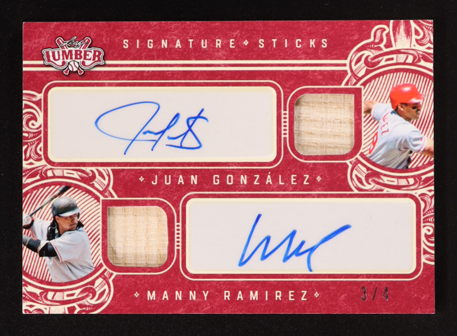 Juan Gonzalez / Manny Ramirez 2025 Leaf Lumber Signature Sticks #SS2-8 #3/4 at PristineAuction.com Juan Gonzalez / Manny Ramirez 2025 Leaf Lumber Signature Sticks #SS2-8 #3/4 at PristineAuction.com