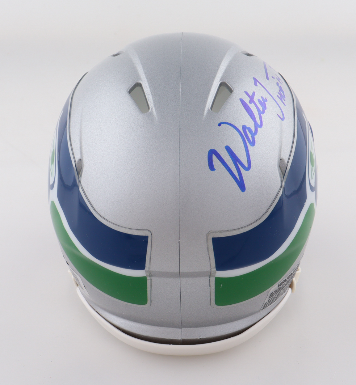 Walter Jones Signed Seahawks Throwback Alternate Speed Mini Helmet Inscribed "HOF '14" (Schwartz) at PristineAuction.com Walter Jones Signed Seahawks Throwback Alternate Speed Mini Helmet Inscribed "HOF '14" (Schwartz) at PristineAuction.com