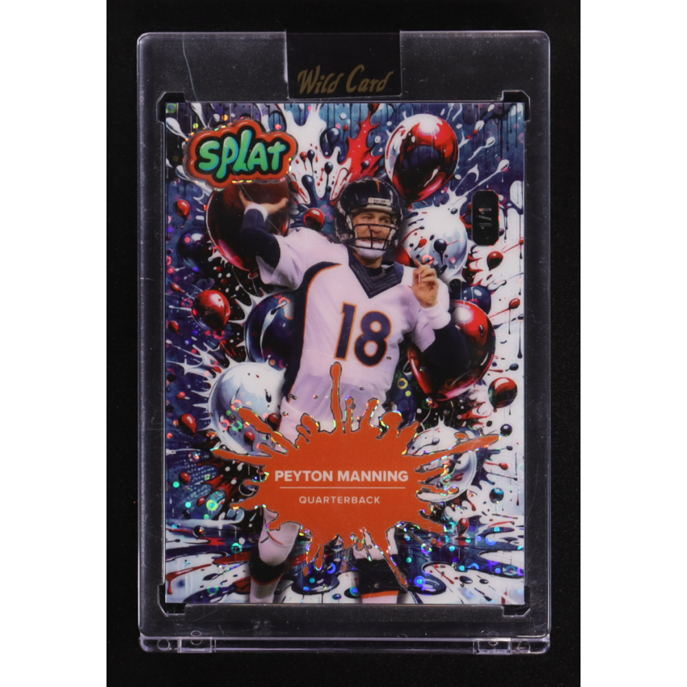 Peyton Manning 2025 Wild Card Splat Background 5 Balloons Donut Circles #SUSBAL05-PM #1/1 at PristineAuction.com