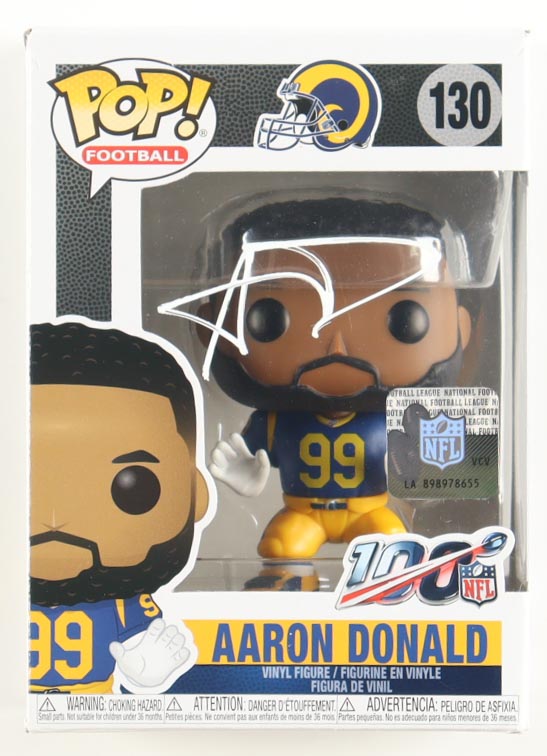 Aaron Donald Signed "Rams" #130 Funko Pop! Vinyl Figure (Beckett) at PristineAuction.com Aaron Donald Signed "Rams" #130 Funko Pop! Vinyl Figure (Beckett) at PristineAuction.com