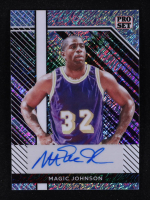 Magic Johnson 2024 Leaf Collective  Pro Set Autographs Light Blue Shimmer #PSAMJ1 #06/10 at PristineAuction.com