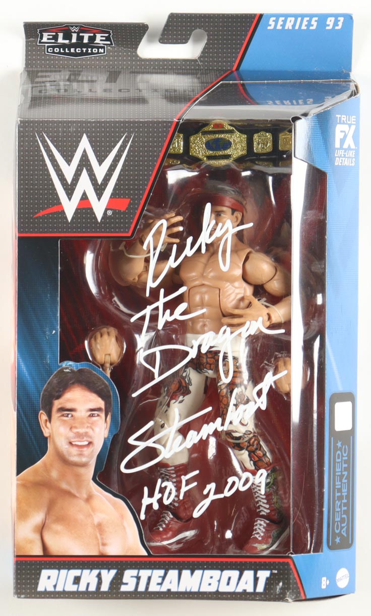 Ricky 'The Dragon' Steamboat Signed WWE Greatest Hits Collection Action Figure Inscribed "HOF 2009" (JSA) at PristineAuction.com Ricky 'The Dragon' Steamboat Signed WWE Greatest Hits Collection Action Figure Inscribed "HOF 2009" (JSA) at PristineAuction.com