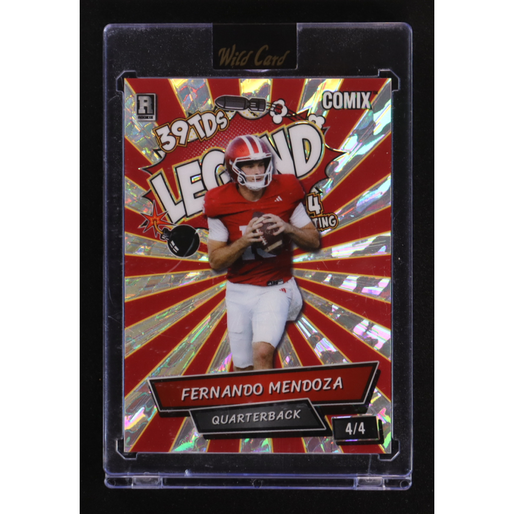 Fernando Mendoza 2025 Wild Card Comix LEGEND Silver Red Island Foil #ACBL-FM01 #4/4 RC at PristineAuction.com