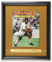 1975 Pele Rookie Cover "Sports Illustrated" Custom Framed Magazine Display with Stat Plaque at PristineAuction.com