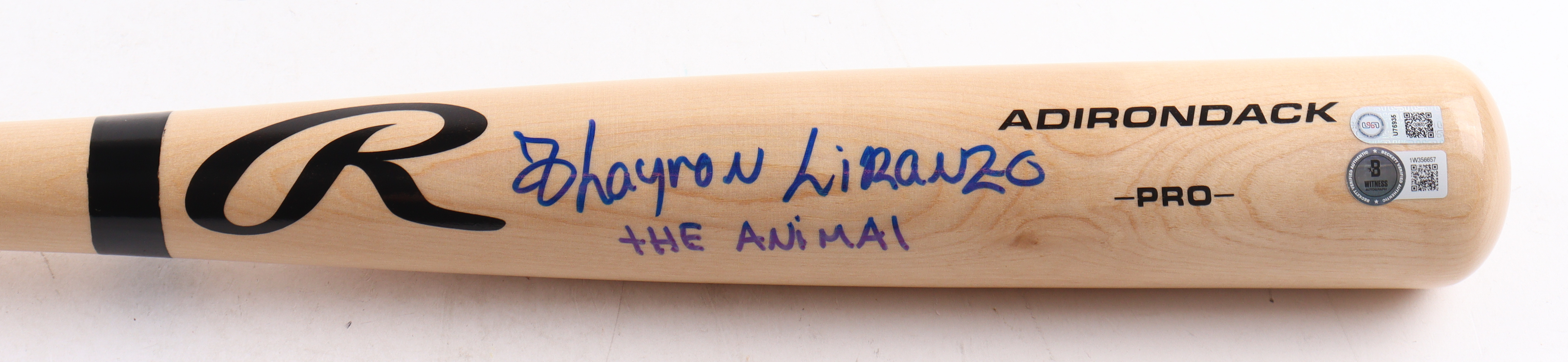 Thayron Liranzo Signed Rawlings Baseball Bat Inscribed "The Animal" (Beckett & USA SM) at PristineAuction.com Thayron Liranzo Signed Rawlings Baseball Bat Inscribed "The Animal" (Beckett & USA SM) at PristineAuction.com
