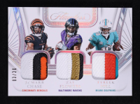 Ja'Marr Chase / Tyreek Hill / Zay Flowers 2024 Panini Flawless Triple Patches Silver #9 #3/20 at PristineAuction.com