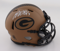 Davante Adams Signed Packers Salute to Service Alternate Speed Mini Helmet (Beckett) at PristineAuction.com