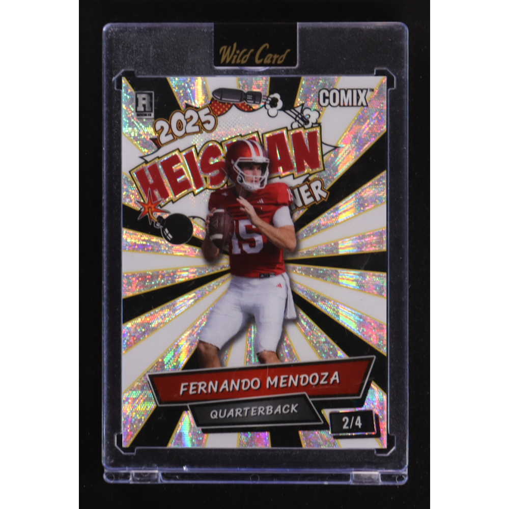 Fernando Mendoza 2025 Wild Card Comix HEISMAN Silver White Black Scotch Plaid #ACHO-FM06 #2/4 RC at PristineAuction.com