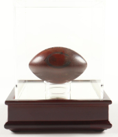Vintage Chicago Bears Logo Mini Wooden Football with Display Case at PristineAuction.com