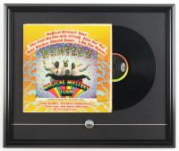 The Beatles "Magical Mystery Tour" Custom Framed Vintage Vinyl LP Album with Record & Release Pin at PristineAuction.com