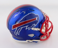 Damar Hamlin Signed Bills Flash Alternate Speed Mini Helmet (Schwartz) at PristineAuction.com