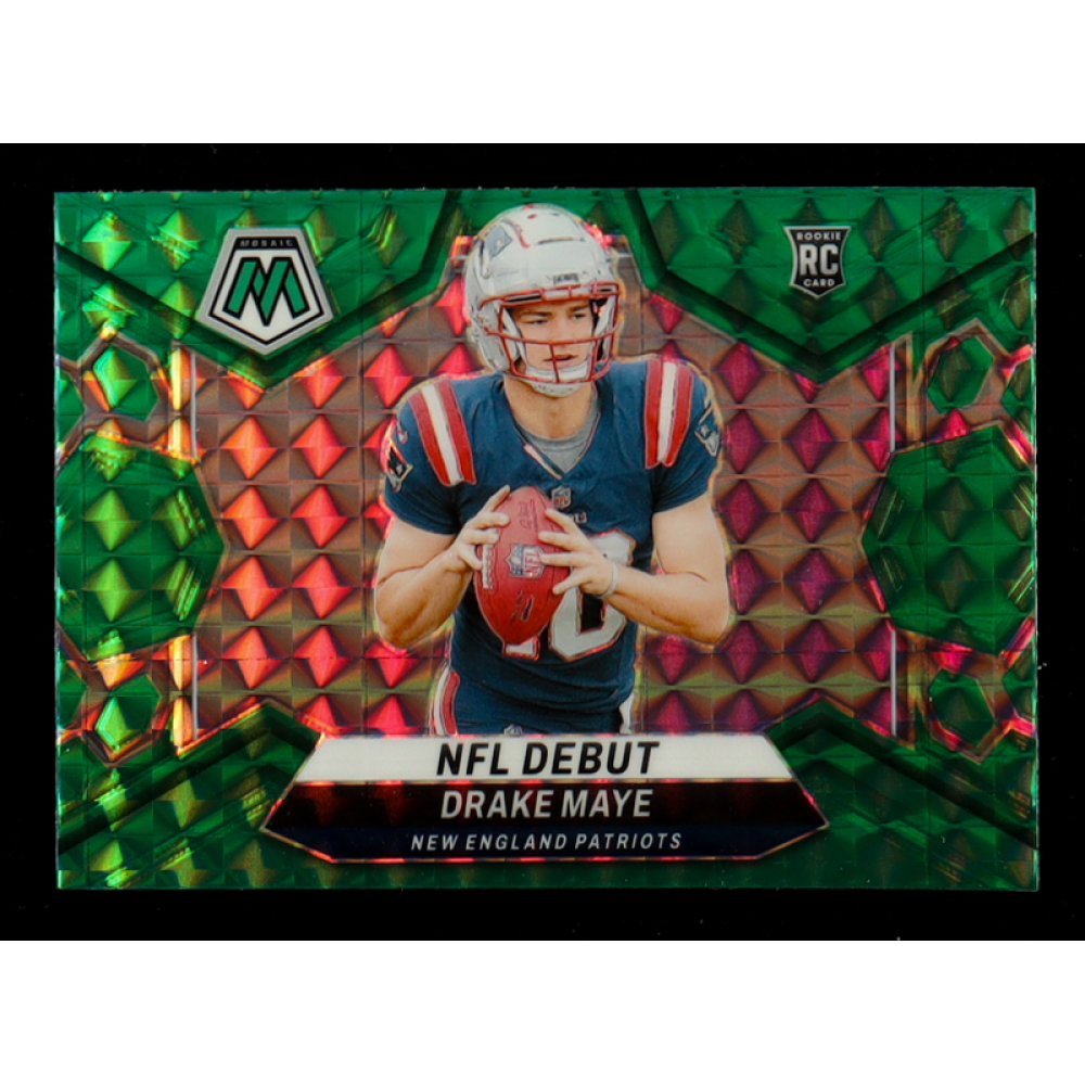Drake Maye 2024 Panini Mosaic Mosaic Green #273 DEB RC at PristineAuction.com