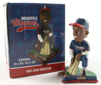 Hank Aaron 7" Clowns Ceramic Bobblehead with Original Packaging at PristineAuction.com