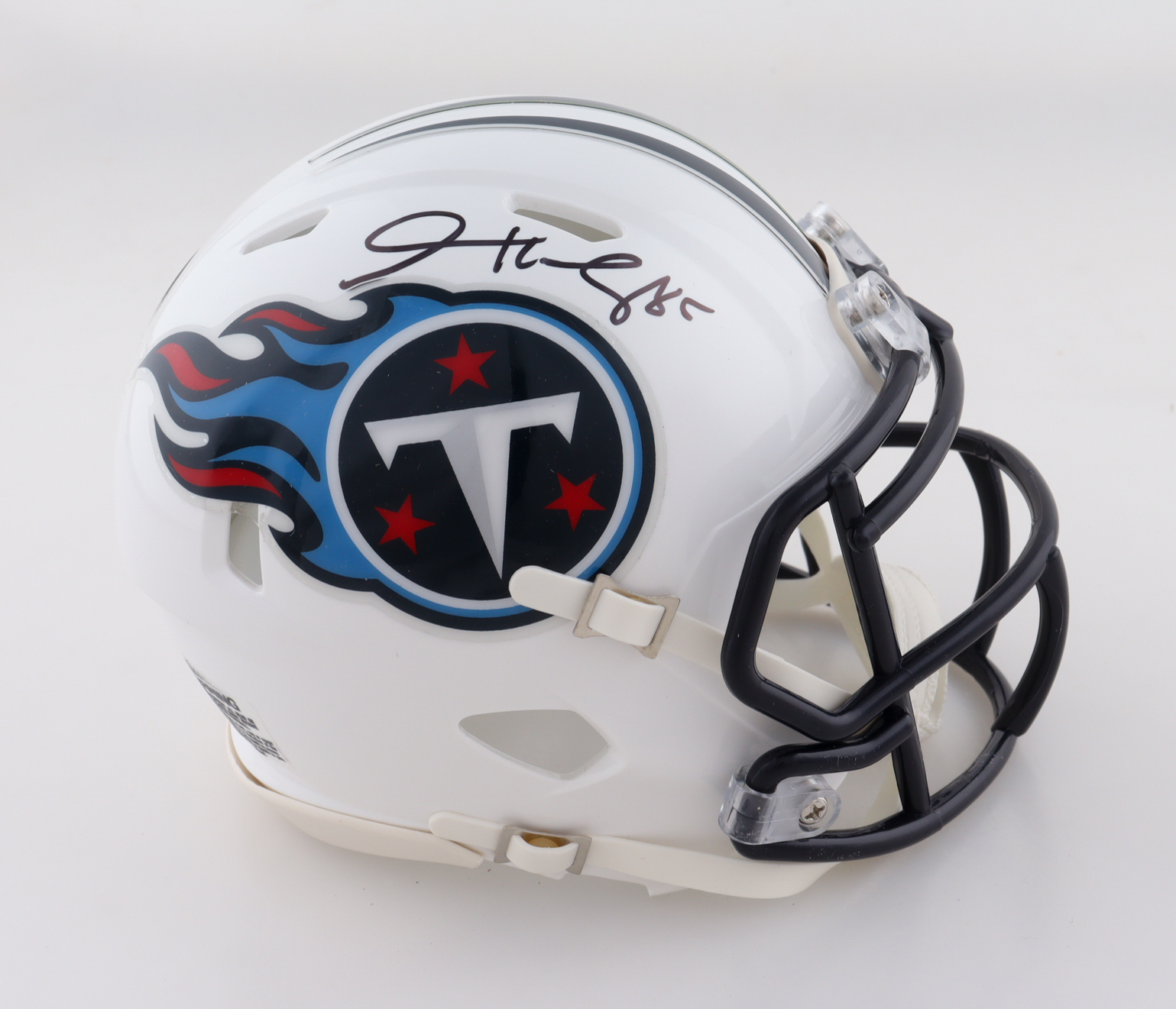 Derrick Mason Signed Titans Throwback Alternate Speed Mini Helmet (Schwartz) at PristineAuction.com Derrick Mason Signed Titans Throwback Alternate Speed Mini Helmet (Schwartz) at PristineAuction.com